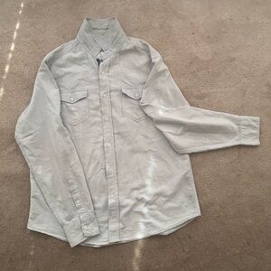 Men Denim Button Down size Large (Cart B-100)